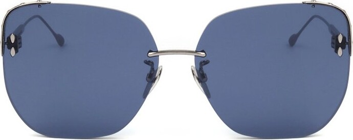 Blue Metallic Sunglasses