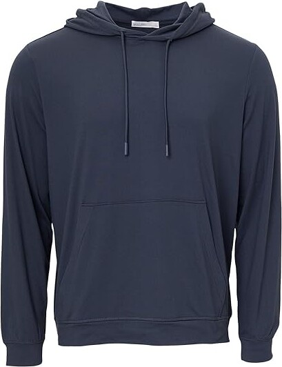 Barefoot Dreams Malibu Collection(r) Butterchic Hoodie Men's Sweater Indigo : 2XL, Polyester/Spandex