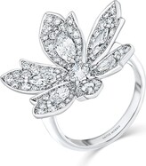 Thumbnail for your product : David Morris 18kt white gold diamond Palm one flower ring