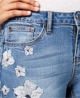 Thumbnail for your product : Earl Jeans Embroidered Cuffed Skinny Jeans
