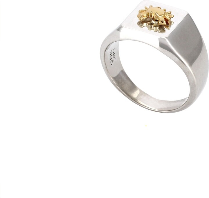 Origami Jewellery Silver Signet Ring Crab