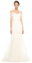 Thumbnail for your product : Marchesa Re-Embroidered Lace Mermaid Gown