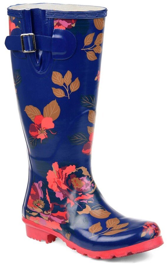 blue tall boots