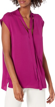 Theory Women's Sleeveless Relaxed WRAP Vneck TOP