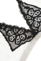 Thumbnail for your product : Yasmine Eslami Tara lace-trimmed stretch-tulle soft-cup triangle bra