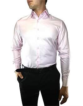 Nigel Lincoln Bobby Weave Slim Fit Shirt With Cuff Trim