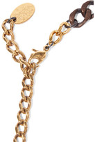Thumbnail for your product : Erickson Beamon The Affair Gold-plated, Swarovski Crystal And Faux Pearl Necklace - Bronze