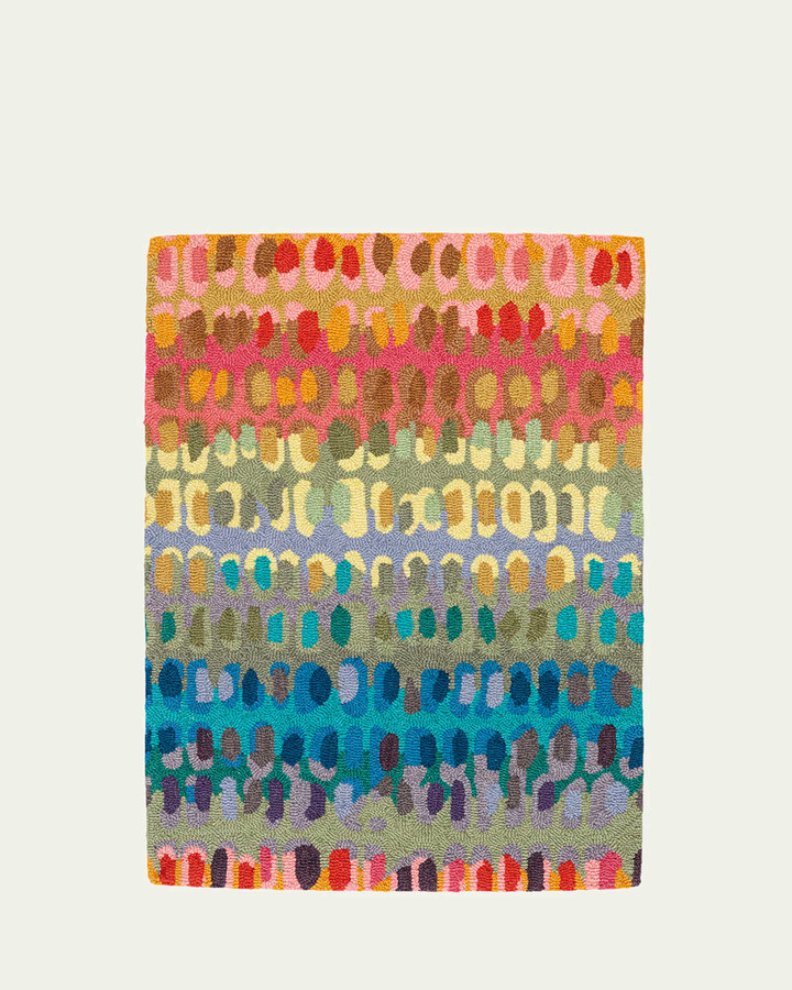 Annie Selke Paint Chip Multi Micro-Hooked Rug, 4' x 6'