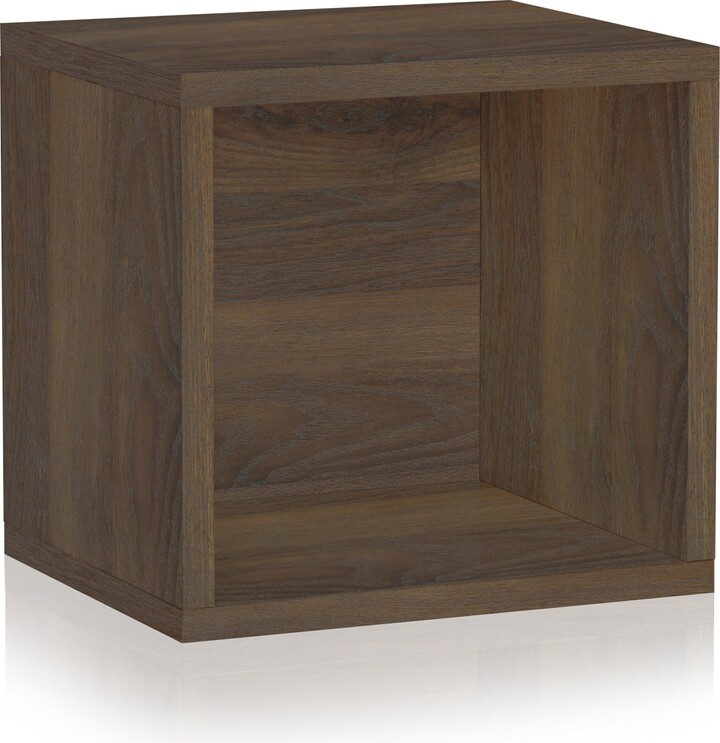 Way Basics Stackable Bookshelf Cube Open Shelf Modular Closet Organizer ...