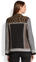 Thumbnail for your product : Etro Multi-Print Jacquard Leopard Sweater-Jacket