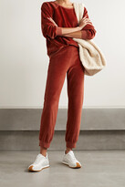 Thumbnail for your product : SUZIE KONDI Cotton-blend Velour Track Pants