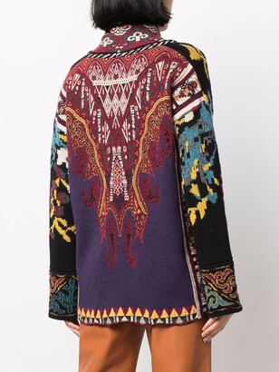 Etro Patterned Jacquard Button-Up Cardigan