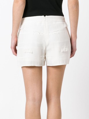 Versace Mid-Rise Frayed Trim Shorts