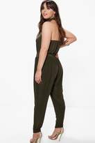 Thumbnail for your product : boohoo Plus Louise High Neck Jumpsuit