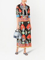 Thumbnail for your product : Dolce & Gabbana Carretto-print wide-leg trousers