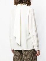 Thumbnail for your product : Fendi Tie Neck Silk Blouse