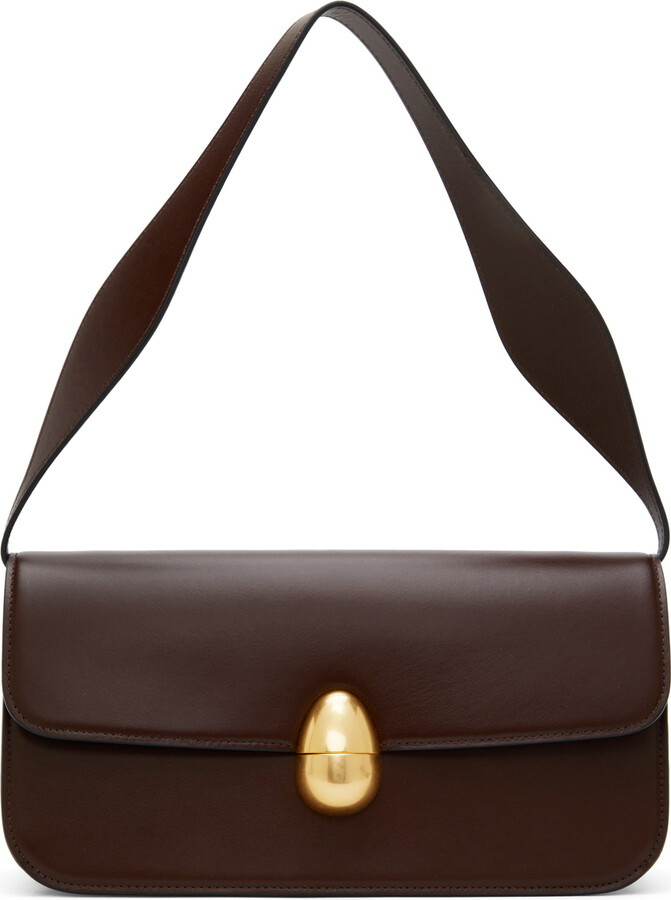 Saint Laurent Le Monogram Coeur Shoulder Bag In Chocolate