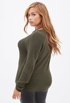 Thumbnail for your product : Forever 21 Plus Size Contrast-Front Knit Sweater