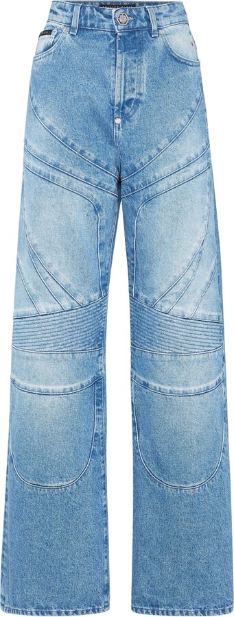 Philipp Plein Skater Fit Denim Trousers Racing