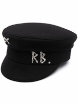 Thumbnail for your product : Ruslan Baginskiy Crystal-embellished baker-boy hat