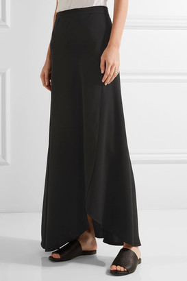 Theory Amaning Stretch-crepe Wrap Maxi Skirt - Black