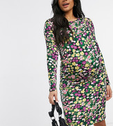Thumbnail for your product : Mama Licious Mamalicious Maternity bodycon dress in mixed ditsy floral