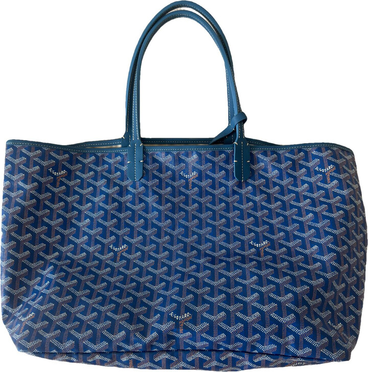 Saint-louis patent leather tote Goyard Blue in Patent leather
