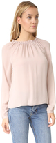 Thumbnail for your product : Rebecca Taylor Long Sleeve Georgette Ruffle Top