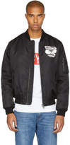 Thumbnail for your product : Moschino Black Milano Paint Bomber Jacket