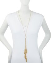 Thumbnail for your product : Lydell NYC Long Golden Double-Tassel Y-Drop Necklace
