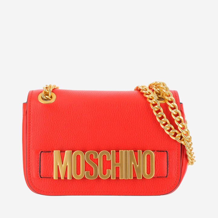 Moschino Logo Plaque Shoulder Bag ShopStyle