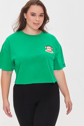 Forever 21 Women's Paul Frank Cropped T-Shirt in Green, 1X - ShopStyle