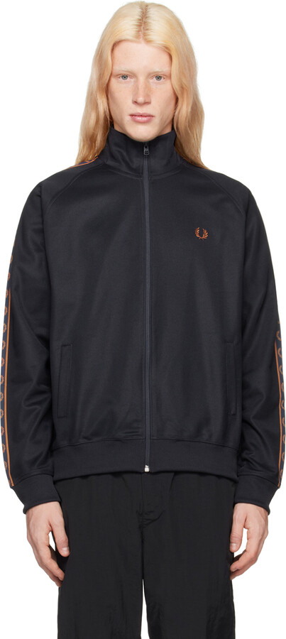 Fred Perry Navy Contrast Tape Track Jacket ShopStyle