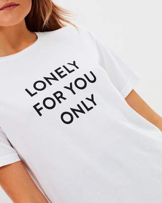 Lonely For You Only Boyfriend Fit Tee
