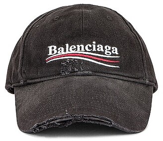 Balenciaga Political Campaign Cap in Black - ShopStyle Hats