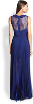 Thumbnail for your product : BCBGMAXAZRIA Pleated Sleeveless Gown