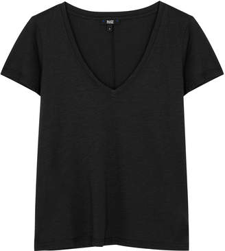 Paige Zaya Black Cotton-blend T-shirt