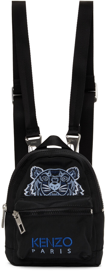 kenzo black mini tiger backpack