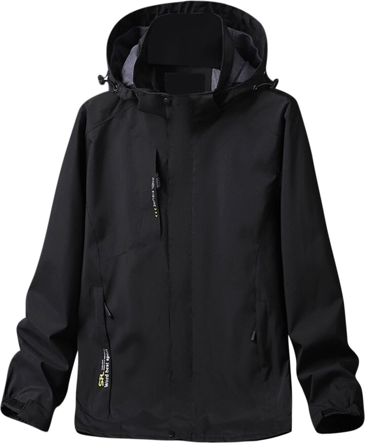 BGFIPAJG Denim Jacket Mens Work Jacket Waterproof Warm Biker Jacket Men