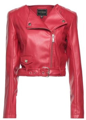 guess red jacket womens