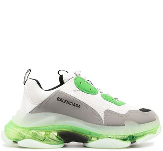 Balenciaga Triple S Clearsole Sneaker White/Green - ShopStyle