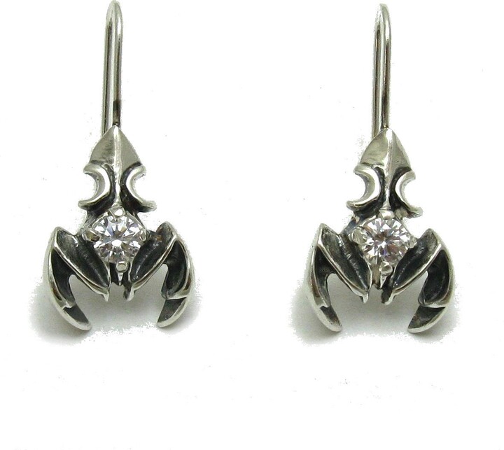 Etsy Sterling Silver Scorpion Earrings With Cubic Zirconia Stamped 925 Nickel Free