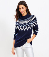 Thumbnail for your product : LOFT Fair Isle Turtleneck Tunic Sweater