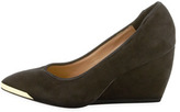 Thumbnail for your product : Rachel Zoe Noelle Pointy Suede Wedge, Black