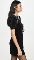 Thumbnail for your product : Self-Portrait Velvet Ruffle Mini Dress