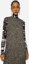 Thumbnail for your product : Dolce & Gabbana Short speckled tweed A-line dress