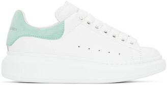 Alexander McQueen SSENSE Exclusive White & Green Oversized Sneakers