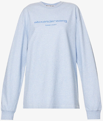Womens Light Blue Long Sleeve T-shirts | ShopStyle