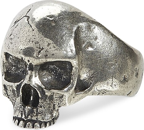John Varvatos Collection Men's Sterling Silver Skull Statement Ring