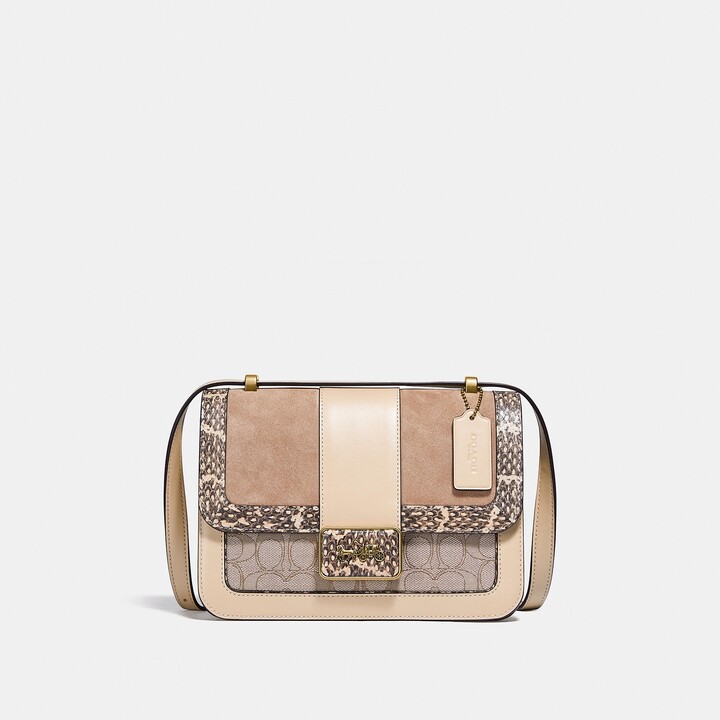 Coach Outlet Alie Shoulder Bag In Signature Jacquard With Snakeskin